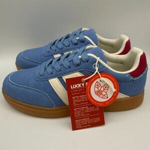 Lucky Step Womens Classic Sneakers Blue Anti Slip Trainers Size 7 New